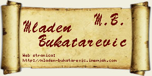 Mladen Bukatarević vizit kartica